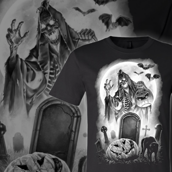 T-shirt Halloween Unisexe JERZEES - Taille Medium (M), 100% Coton, Neuf Sans étiquette