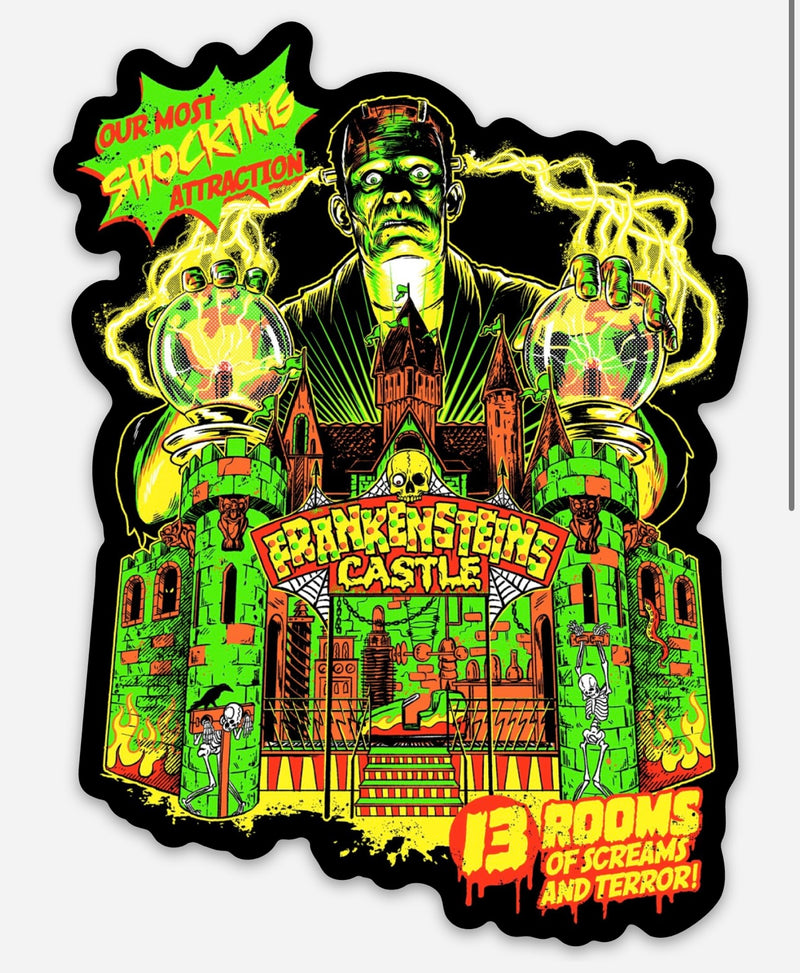 4" Vinyl Sticker - Frankenstein Castle