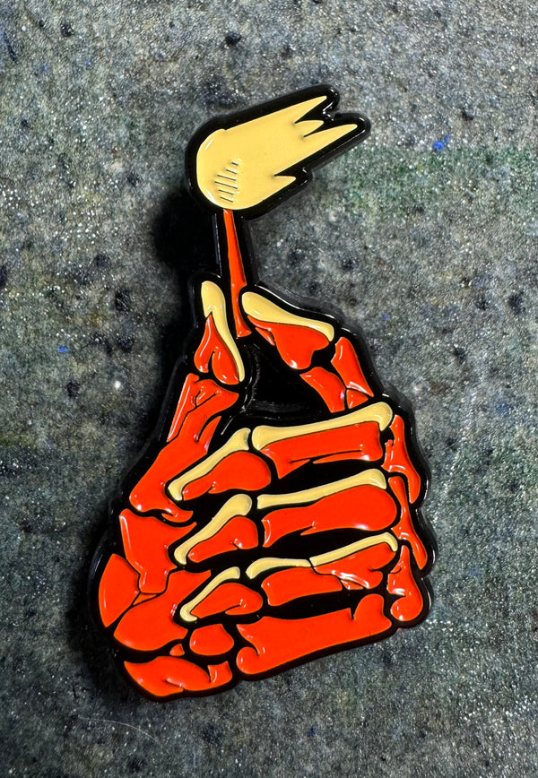 2" Eternal Flame Hand Enamel Pin