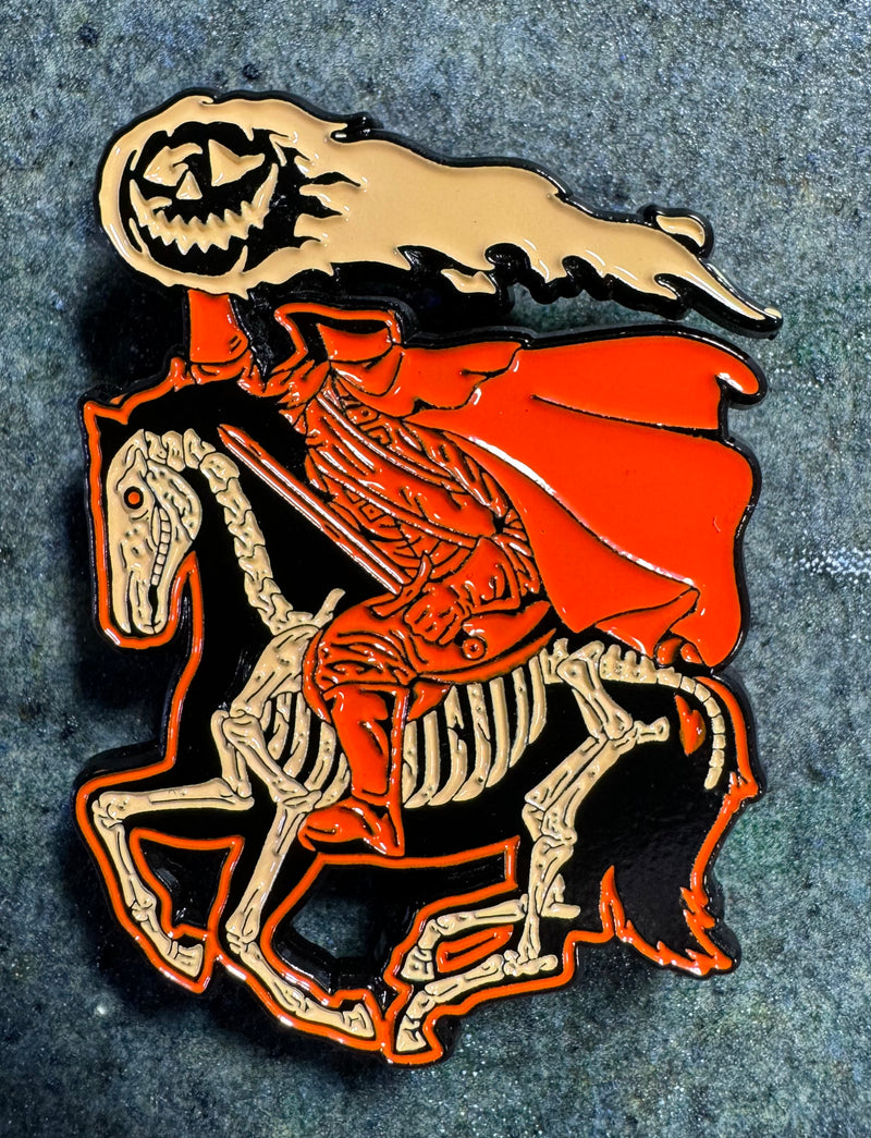 2” Skelly Headless Horseman Enamel Pin