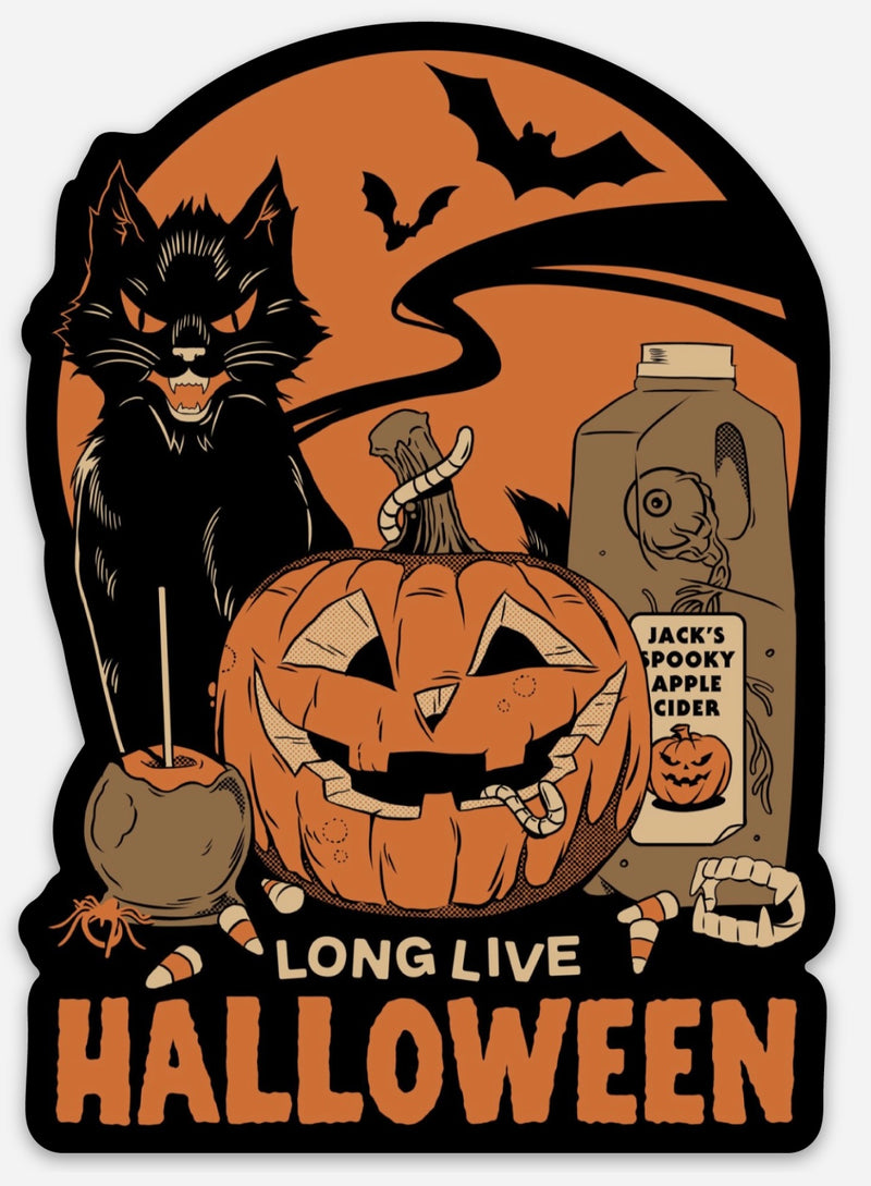 4" Vinyl Sticker - Long Live Halloween