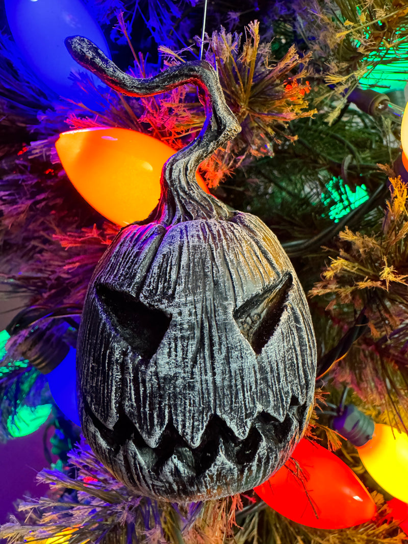 Set of 4 Logo Pumpkin Ornaments Display