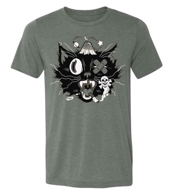 Kitty Mess Tee - Heather Grey (SHIPS MAY 23)