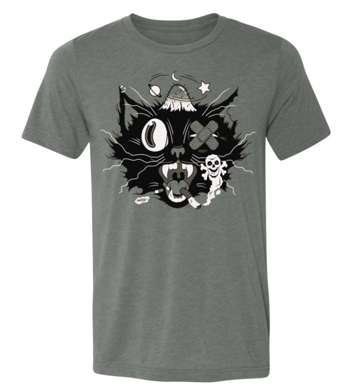 Kitty Mess Tee - Heather Grey (SHIPS MAY 23)
