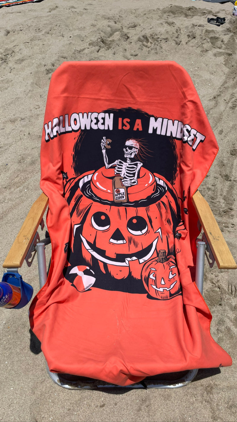 60x30 Halloween Mindset Beach Towel