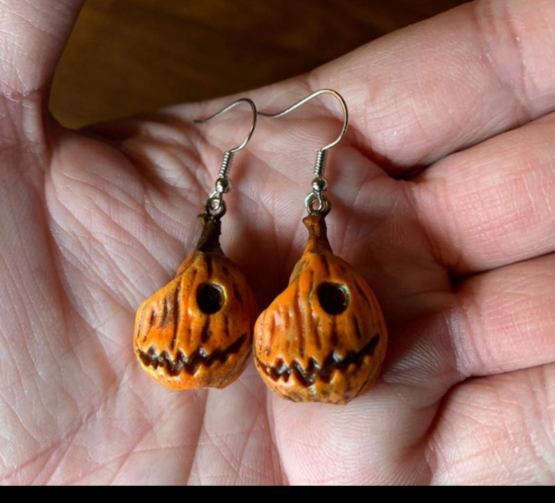 Set of Pumpkin Logo Earrings
