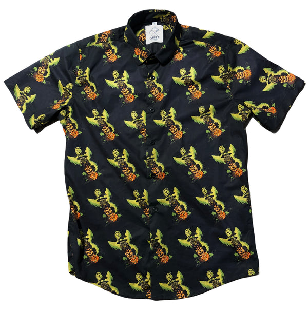 Halloween Character Totem Button Up Shirt