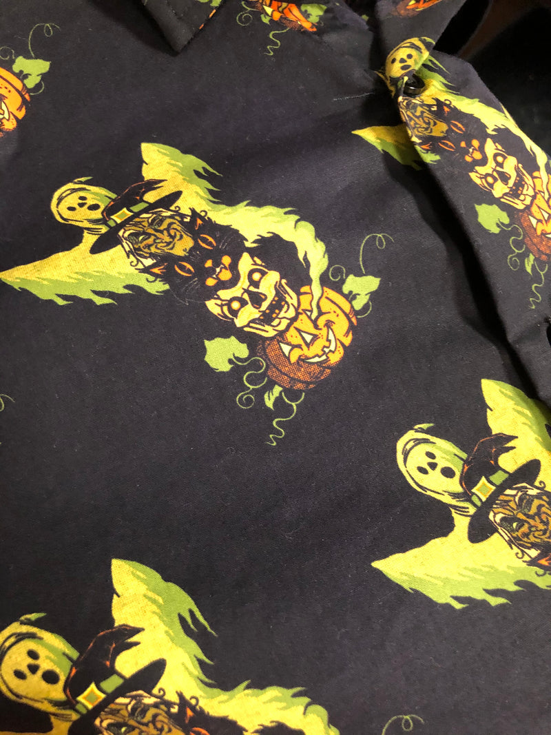 Halloween Character Totem Button Up Shirt