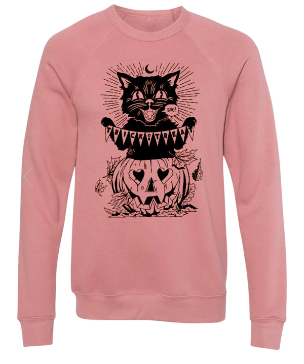 Trick or Treat Cat Crewneck Sweatshirt
